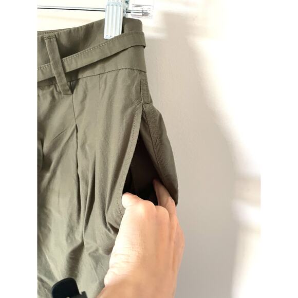 Everlane Poplin High Rise Pleated Cotton Pleated Chino Pants Green Size 2 - Picture 8 of 12